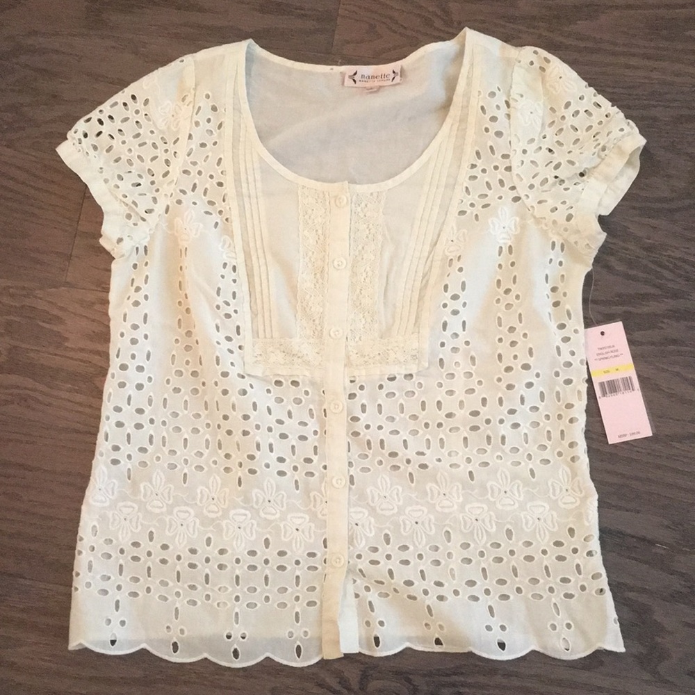 Charming Eyelet Blouse
